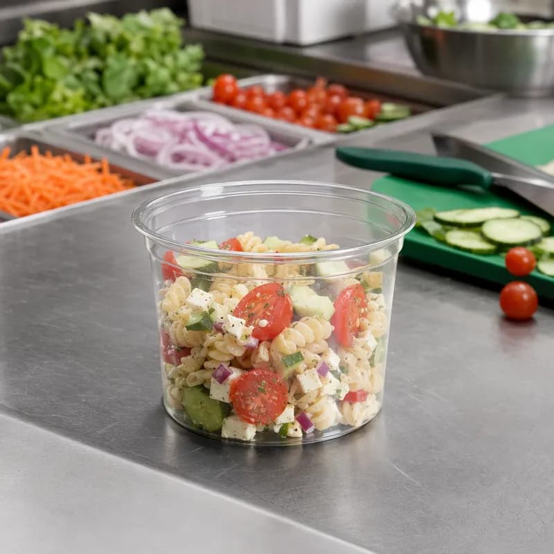 Deli Container Base 16 OZ Plastic Clear 750/Case