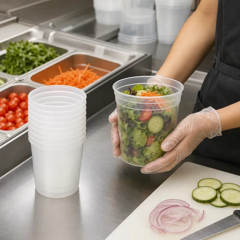 Value Line Deli Container Base 32 OZ PP Round 500/Case
