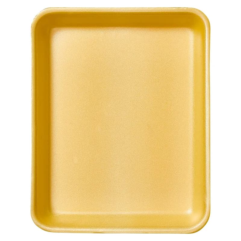 8HL Meat Tray 8X10X1.17 IN Polystyrene Foam Deep Yellow Rectangle Heavy 400/Case