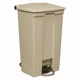 Trash 1-Stream Trash Can 16.1X19.8X32.7 IN Beige Resin Step-On 1/Each