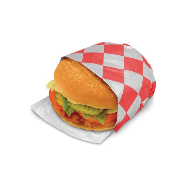 Bagcraft® Foil Sheets 10.5X13 IN Foil-Lined Paper Red Check Insulated 2000/Case
