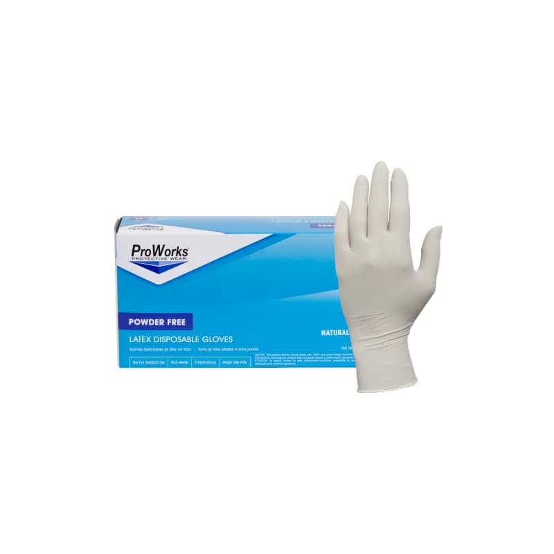 Safety Zone® Gloves XL Natural 5MIL Micro Texture Latex Powder-Free 100 Count/Box 10 Box/Case