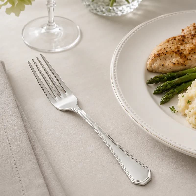 Victoria Euro Table Fork 8.25 IN 18/8 Stainless Steel Extra Heavy Mirror Finish 12/Dozen