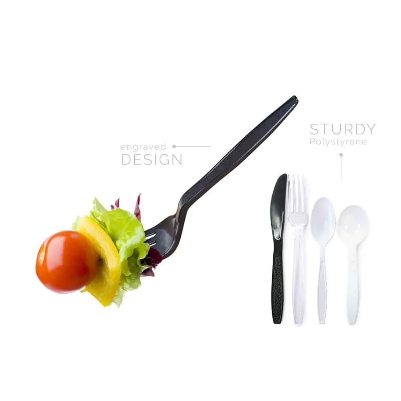 Teaspoon PS Black Extra Heavy Duty 1000/Case