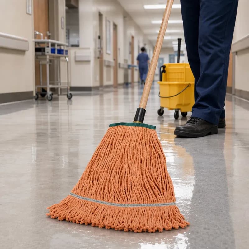 Wet Mop Head Large (LG) Orange Loop End Microblocker 12/Case