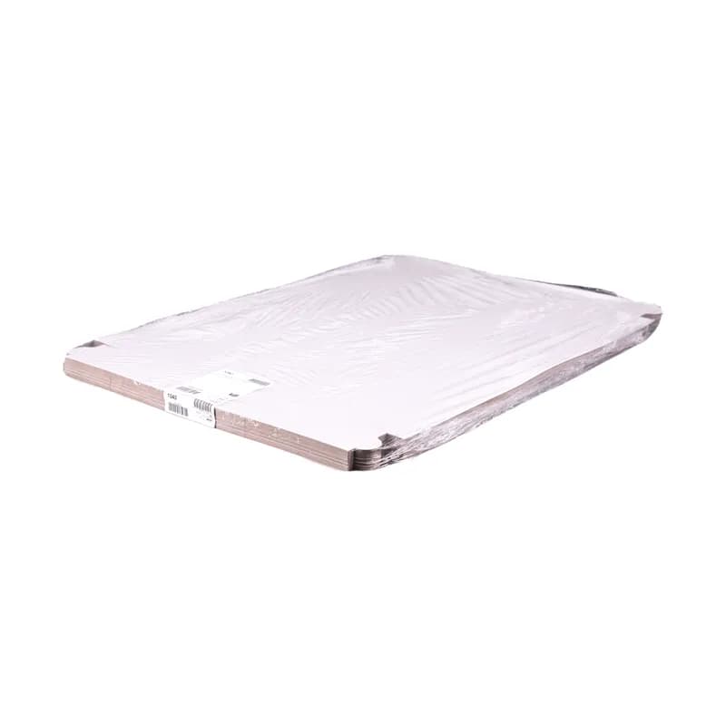Cake Box Top Full Size 26.25X18.625X3 IN Clay-Coated Kraft Board White Kraft Rectangle Lock Corner 50/Bundle