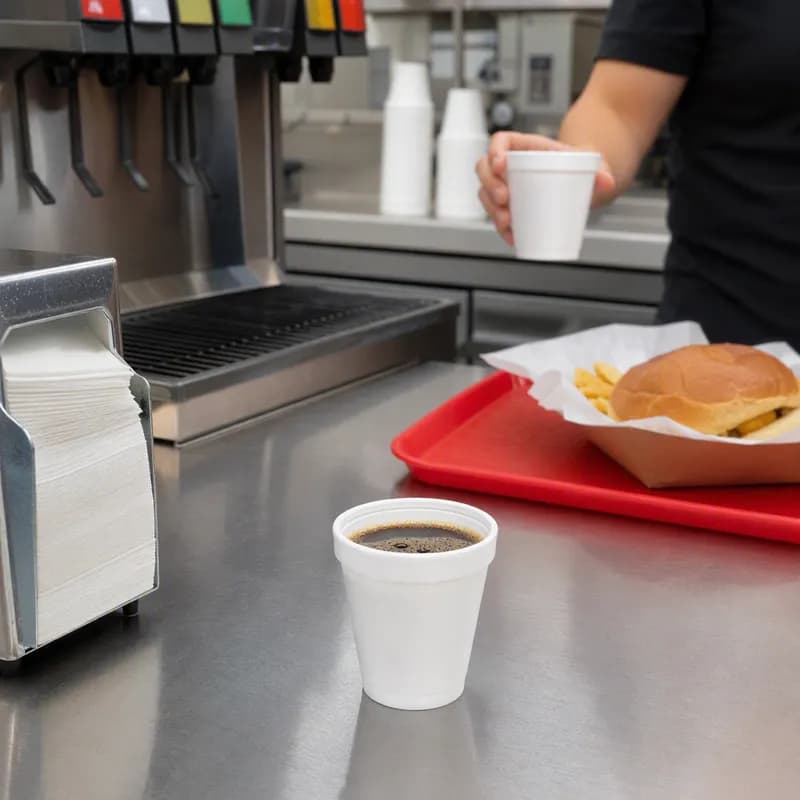 Cup 6 OZ Polystyrene Foam White 1000/Case