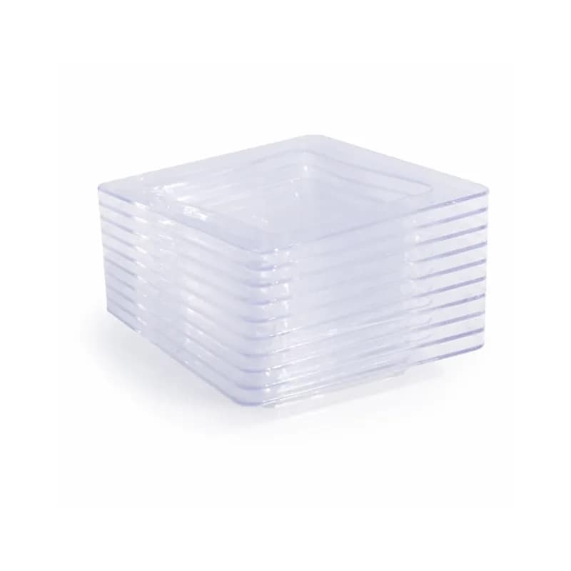 Tiny Temptations Serving Tray 3X3 IN Plastic Black Square 200/Case