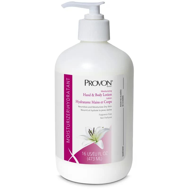 PROVON® Hand & Body Lotion 16 OZ 3.11X3.11X6.98 IN Fragrance Free Moisturizing 12/Case
