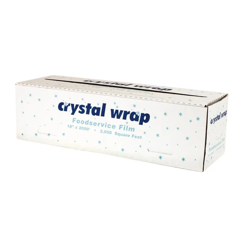 Multi-Purpose Cling Film Cutter & Roll 18IN X3000FT PVC Clear With Dispenser Box Freezer Safe 1/Roll
