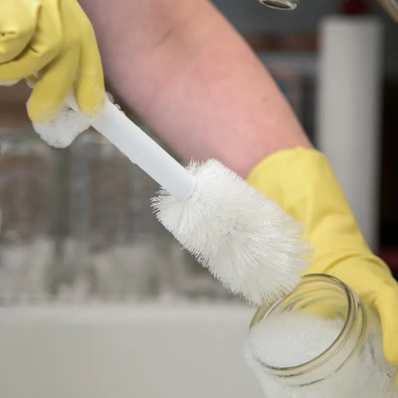 Sparta® Bottle Brush 12 IN 1 PT Plastic White 1/Each