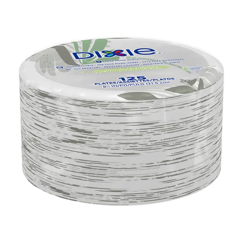 Dixie® Plate 8.5 IN Paper Multicolor Pathways Round Medium Weight 1000/Case