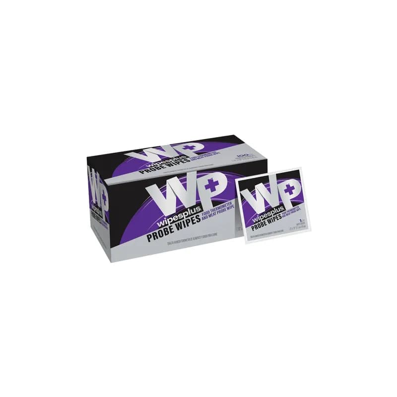 WipesPlus® Thermometer Probe Wipes Food Contact Alcohol 100/Box