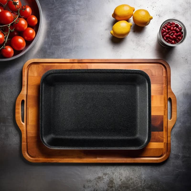 10SN Meat Tray 5.5X11X0.5 IN Polystyrene Foam Shallow Black Rectangle 500/Bundle