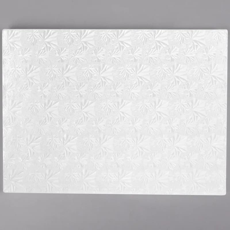 Cake Drum 1/2 Size 18.75X13.75X0.5 IN Paperboard White Folding 12/Case