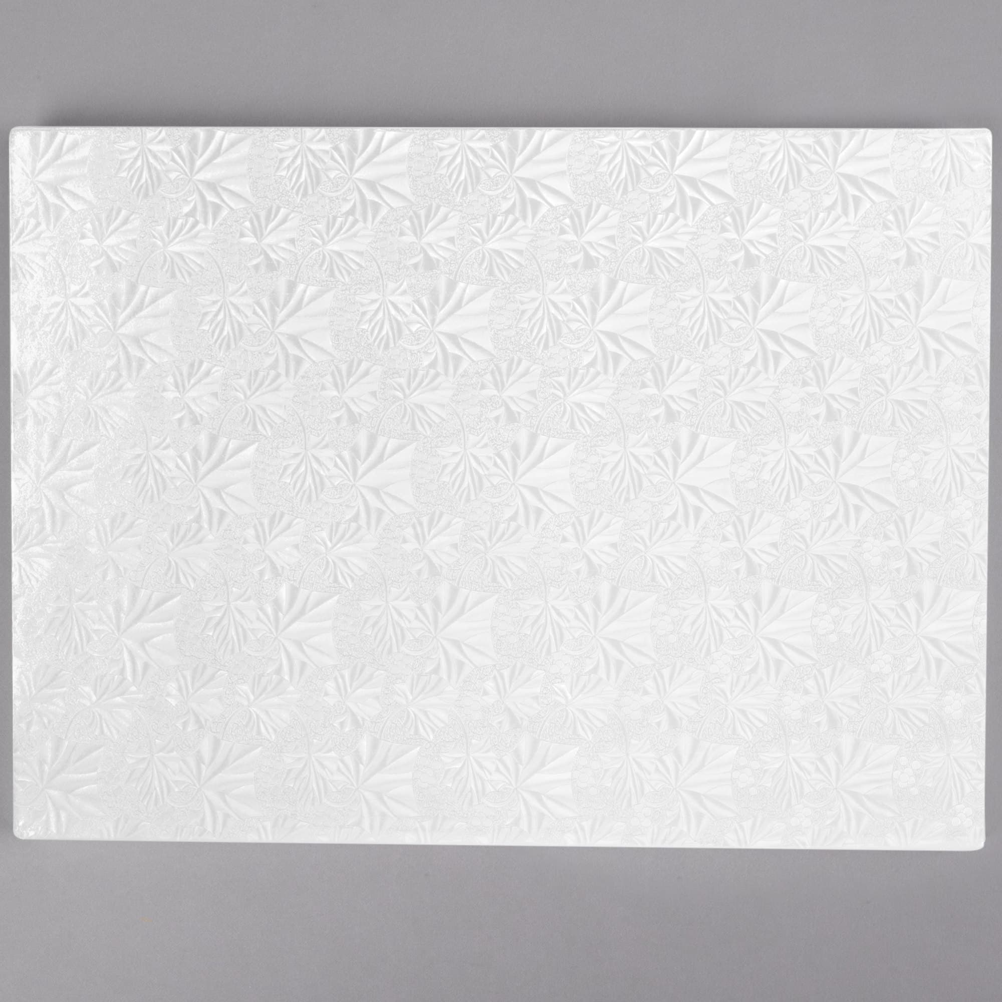 Cake Drum 1/2 Size 18.75X13.75X0.5 IN Paperboard White Folding 12/Case