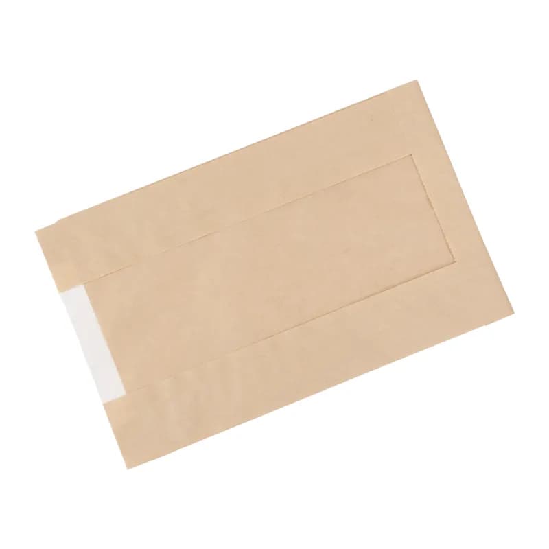 Sandwich Bag 6X2X9 IN Paper Kraft Grease Resistant Window Gusset 1000/Case