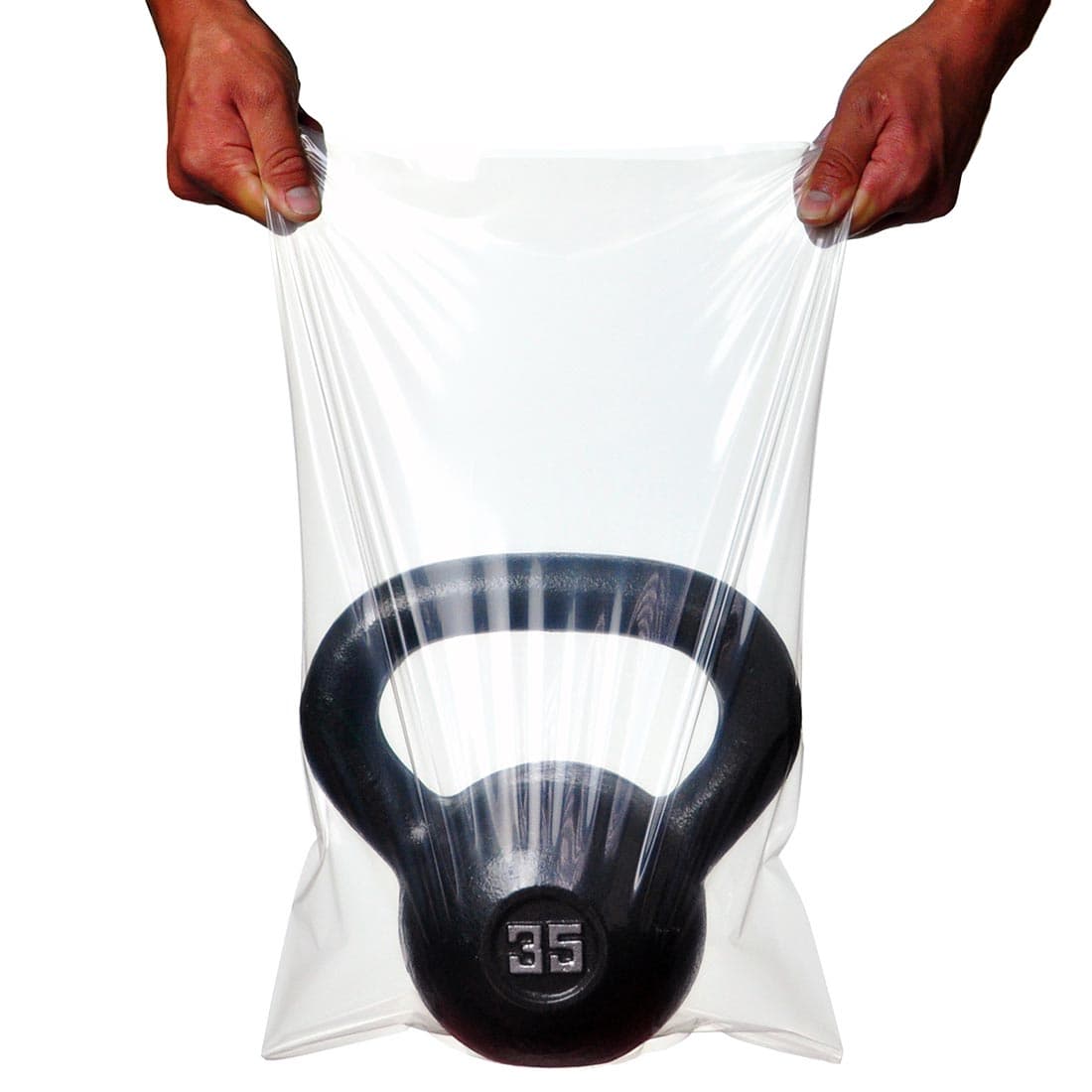 TUF-R® Bag 4X2X8 IN LLDPE 0.75MIL Extra Heavy Duty Clear With Open Ended Closure Gusset 1000/Case