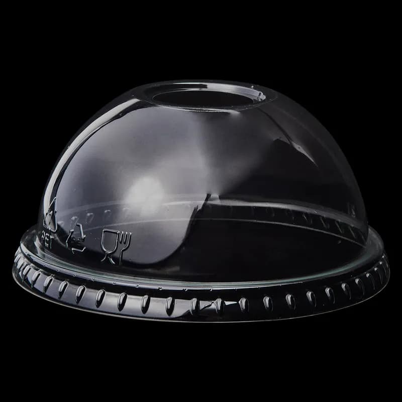 Victoria Bay 92 Series Lid Dome 3.6X1.8 IN PET Clear For 12-16 OZ Tall & 9 OZ Squat Cup With Hole 50 Count/Pack 20 Packs/Case