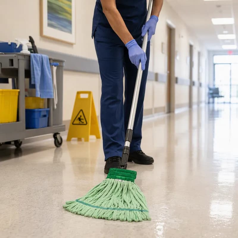 Netcare® Mop Medium (MED) Green Microfiber 1/Each