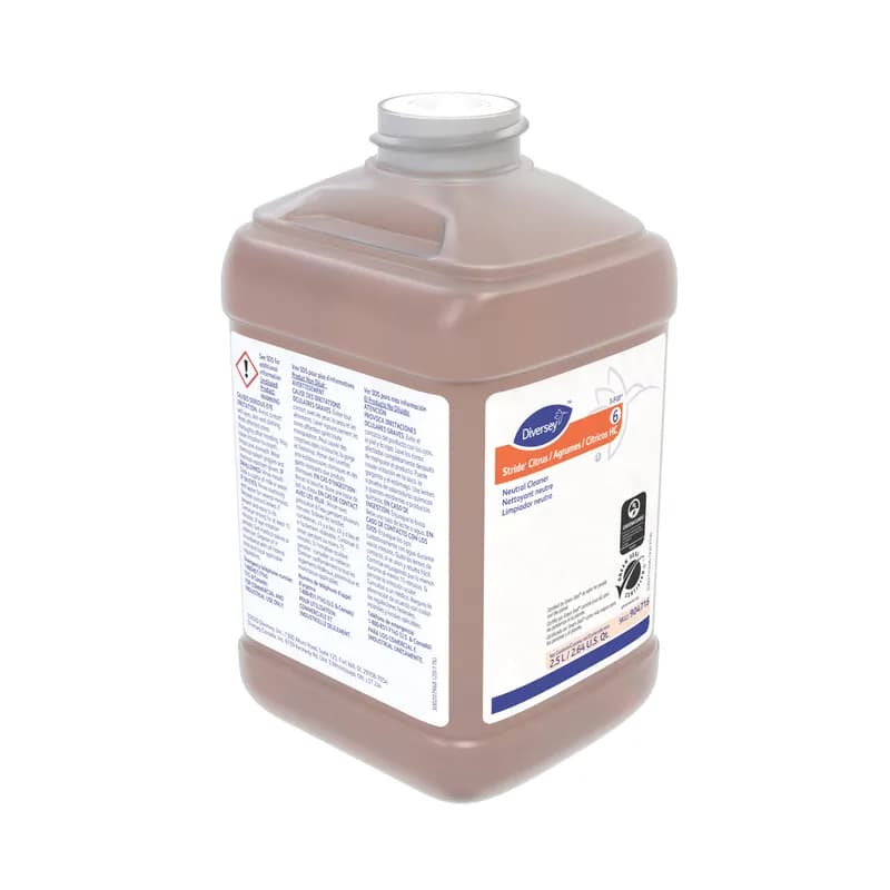 Stride HC Citrus Scent Floor Cleaner 2.5 L Daily Neutral Liquid Concentrate Kosher 2/Case