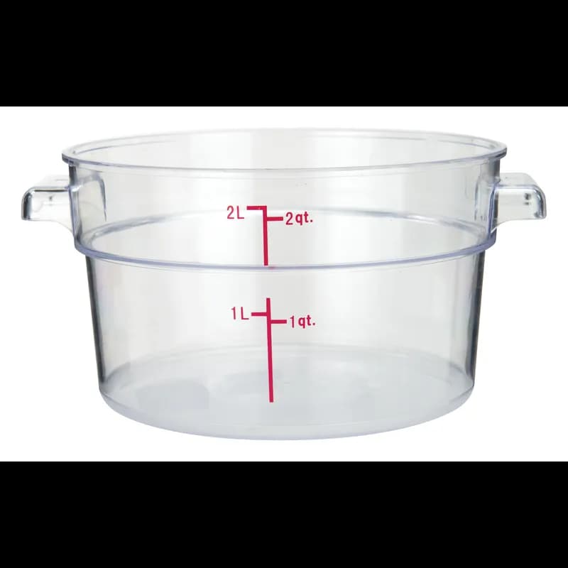 Food Storage Container 2 QT Clear Round PC 1/Each
