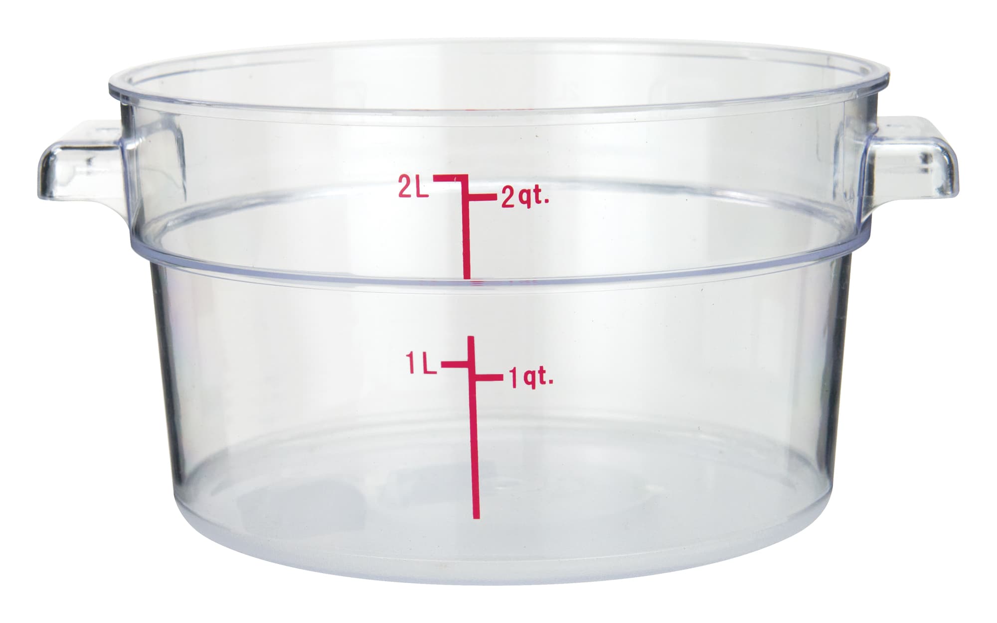 Food Storage Container 2 QT Clear Round PC 1/Each