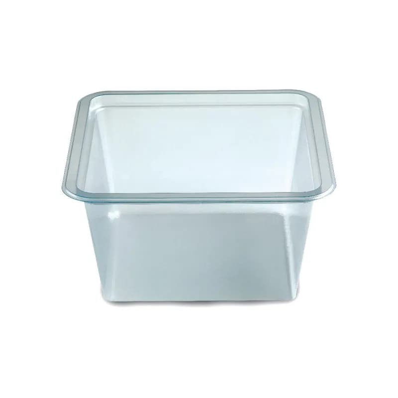 Fresh 'n Clear® GoCube® Deli Container Base 80 OZ PET Clear Square 200/Case