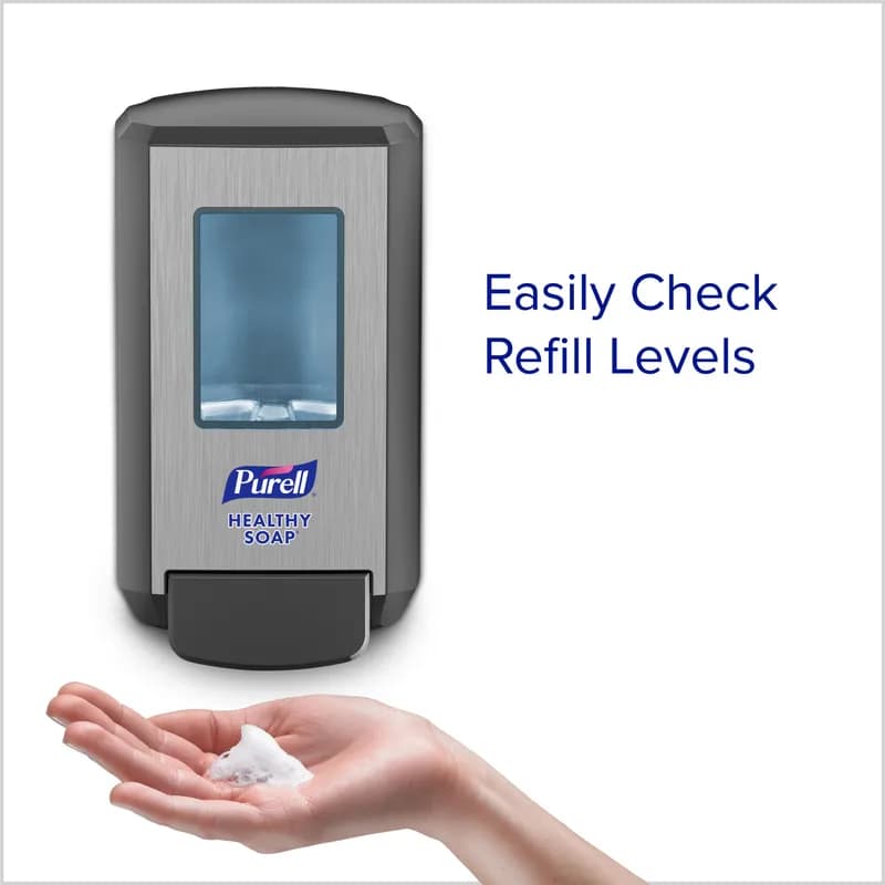Purell® Soap Dispenser 1200 mL Graphite ABS Wall Mount Push Lever Viewing Window Lockable ADA Compliant For CS4 1/Each