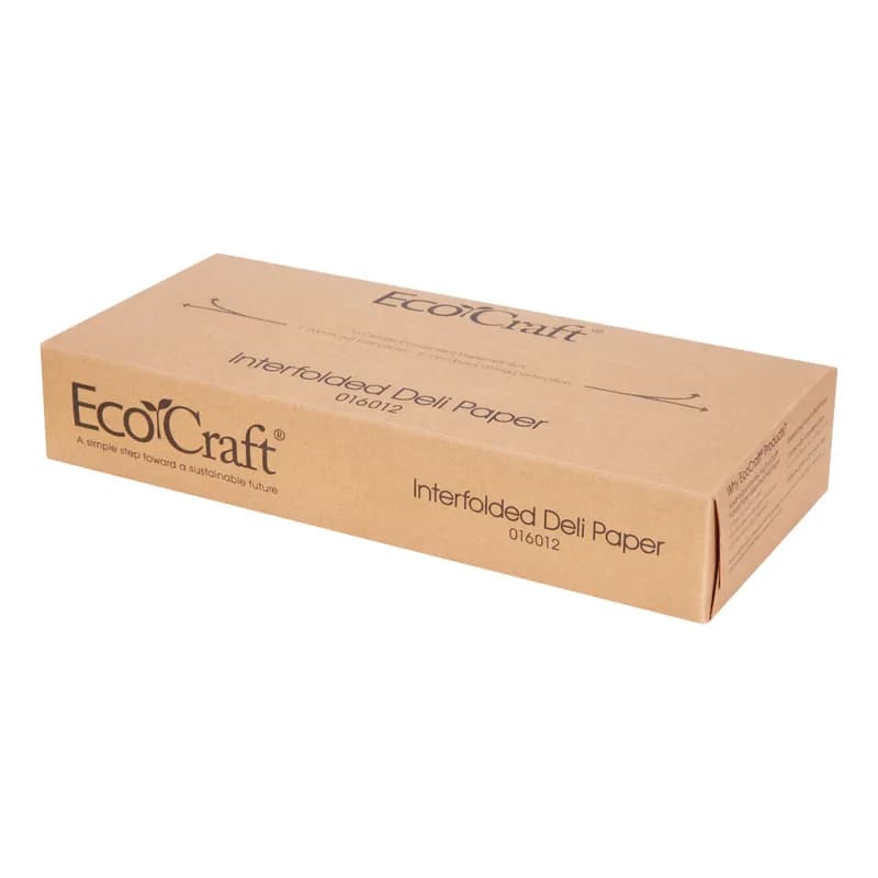 Bagcraft® EcoCraft® Multi-Purpose Sheet 12X10.75 IN Dry Wax Paper Natural With Dispenser Box Interfold 6000/Case
