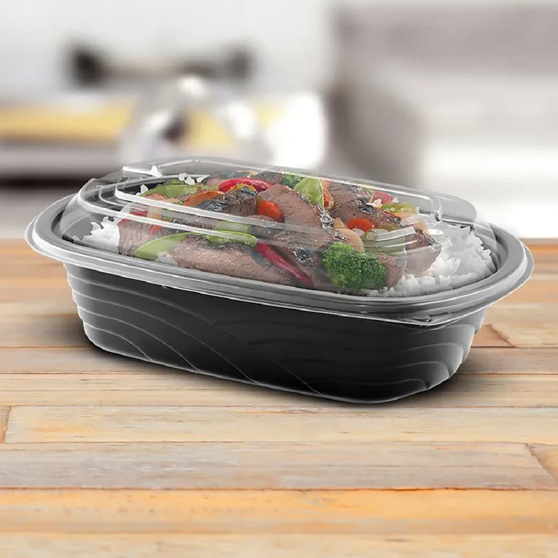 Lid Dome 1 Compartment PP Clear For Container Unhinged Anti-Fog 252/Case
