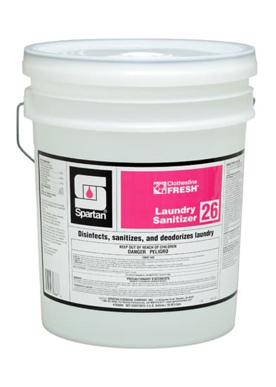Clothesline Fresh® Laundry Sanitizer 26 Unscented 5 GAL Neutral 1/Pail