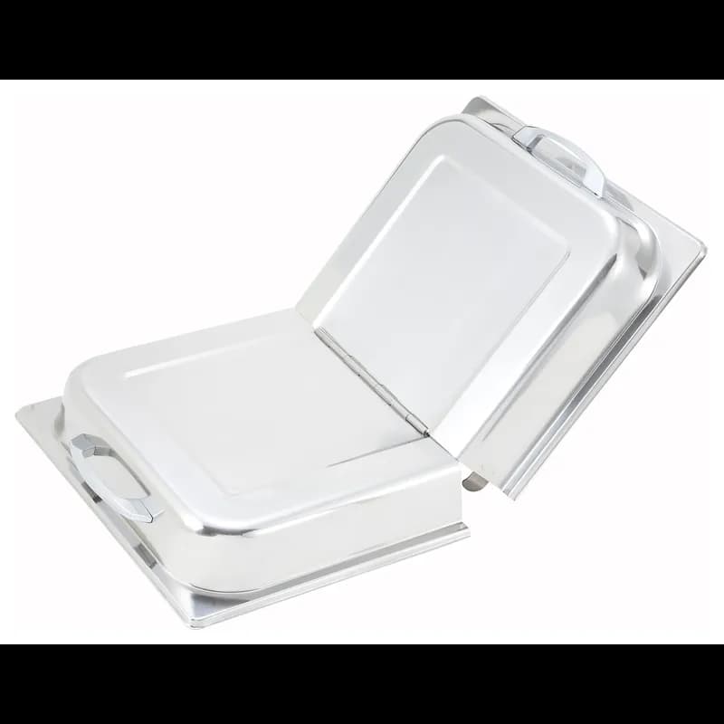 Food Pan Cover Full Size 21.1875X13.8125X2.5 IN Rectangle Stainless Steel With Hinged Dome Lid With Dual Handles 1/Each