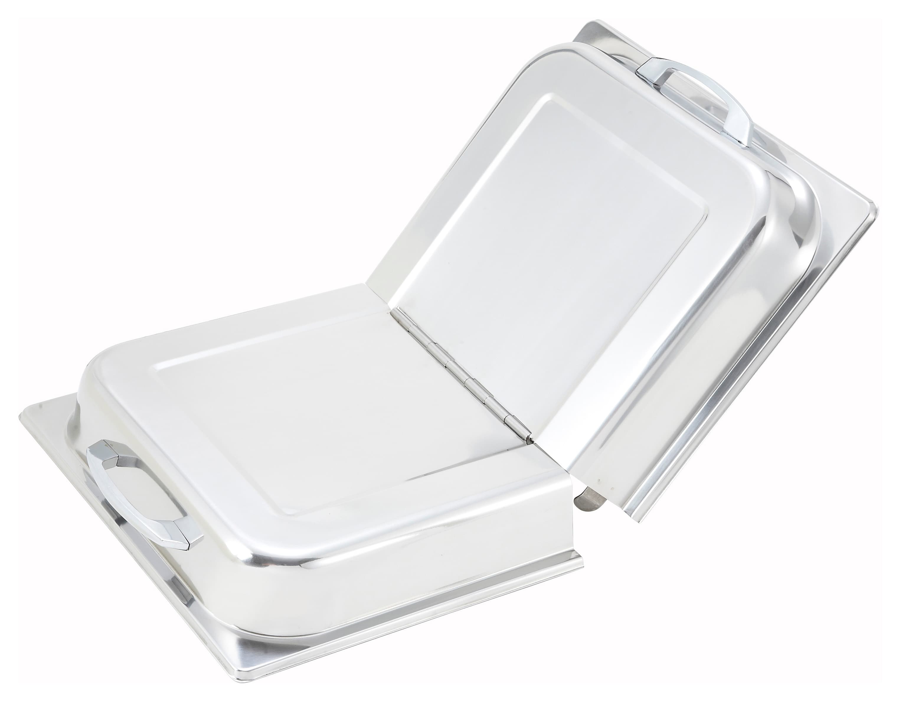 Food Pan Cover Full Size 21.1875X13.8125X2.5 IN Rectangle Stainless Steel With Hinged Dome Lid With Dual Handles 1/Each