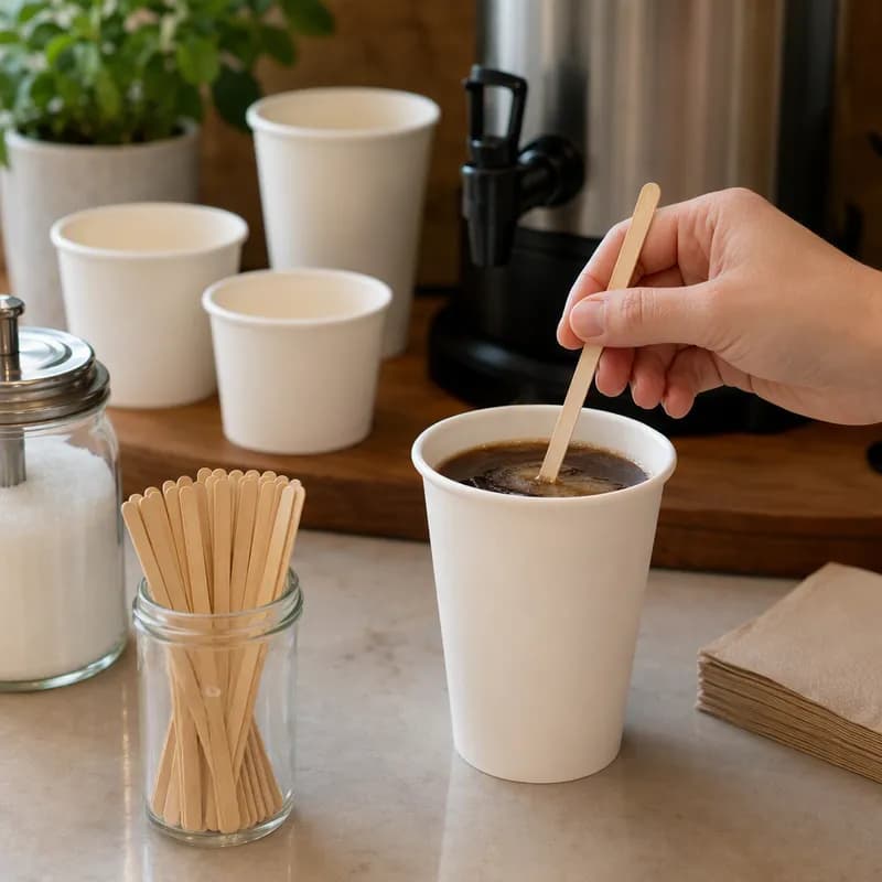 Victoria Bay Stirrer 7.5 IN Wood Natural 5000/Case
