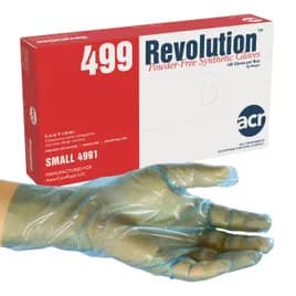 Revolution™ General Purpose Gloves Small (SM) Blue Vinyl Powder-Free 100 Count/Pack 10 Packs/Case 1000 Count/Case