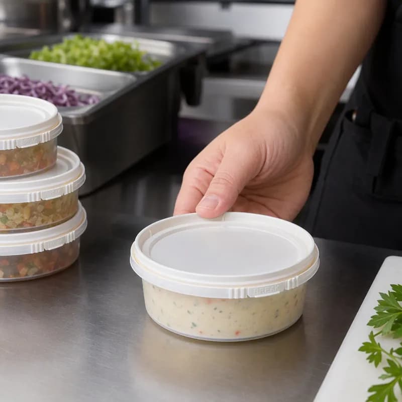 Lid PP White For Container Unhinged Tamper-Evident Tamper-Resistant 828/Case