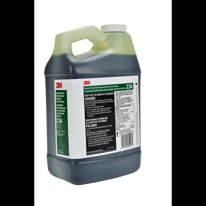 3M™ 23A Lemon One-Step Disinfectant 64 FLOZ Multi Surface Neutral Concentrate Germicidal No Rinse 4/Case