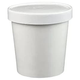 Ice Cream Dessert Container Base & Lid Combo 9X9 IN SBS Paperboard White 1/Each