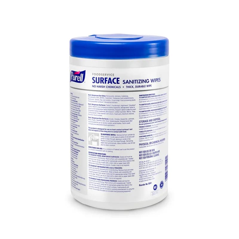Purell® Pro Surface Sanitizer Food Contact Wipe 110 Count/Pack 6 Packs/Case 660 Count/Case