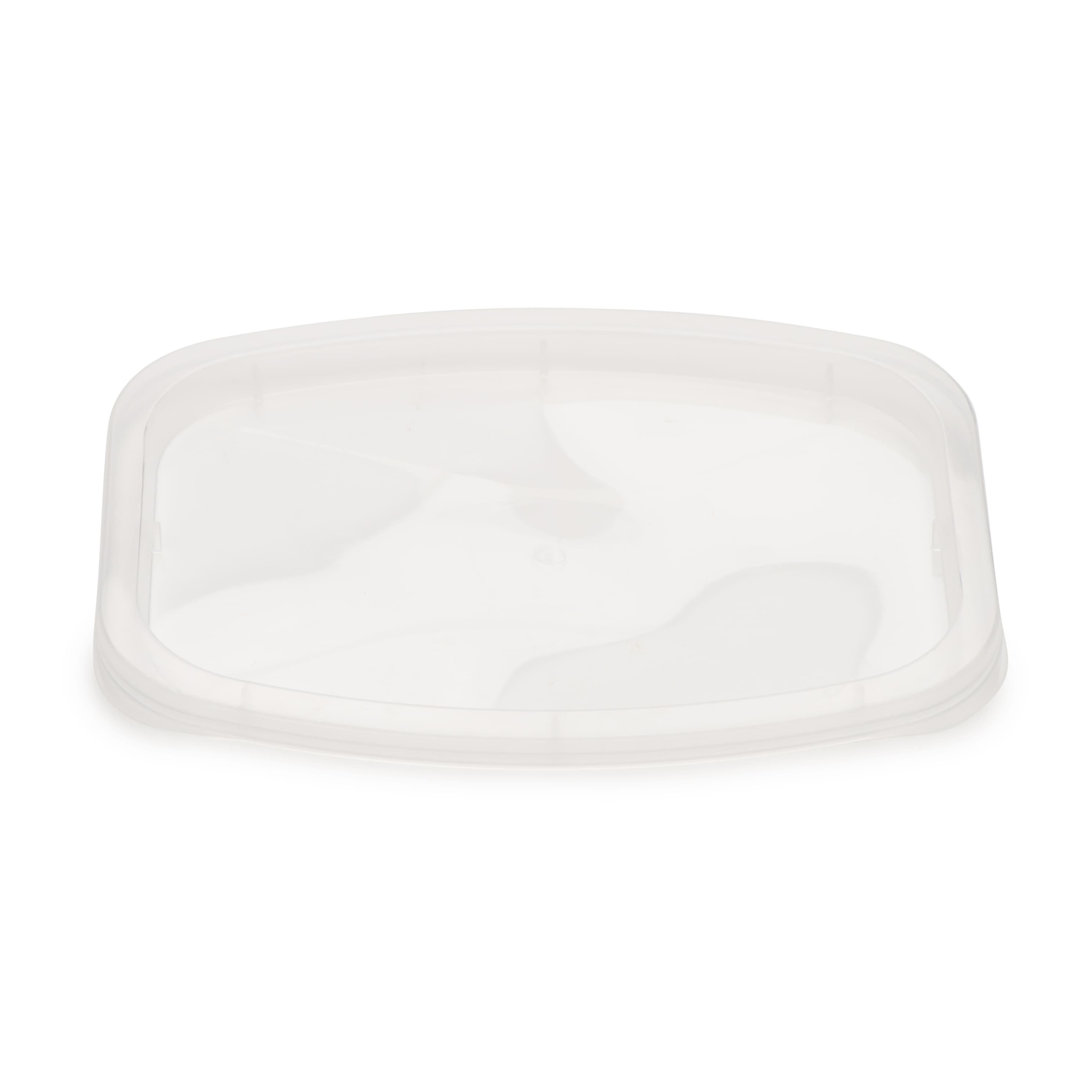 Lid Dome 5.5X4.2 IN Plastic Clear Rectangle For Container Recessed 1/Case