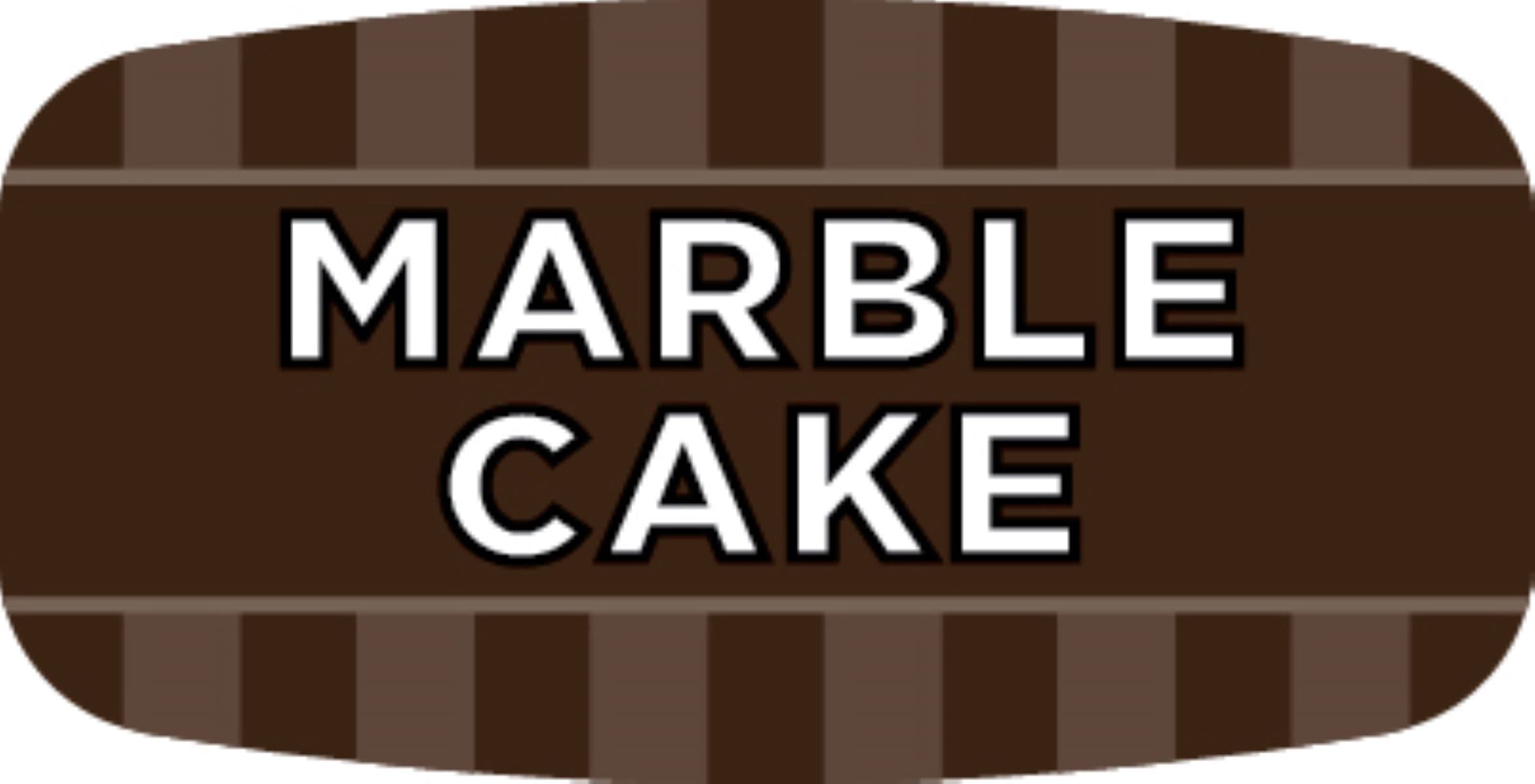 Marble Cake Bakery Flavor Label 0.625X1.25 IN 4 Color Process UV 1000 Count/Roll 50 Rolls/Case 50000 Count/Case