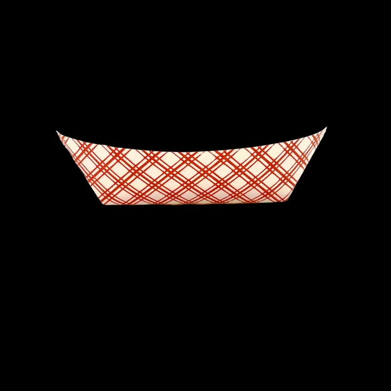 Food Tray 3 LB Clay-Coated Paperboard Red 500/Case