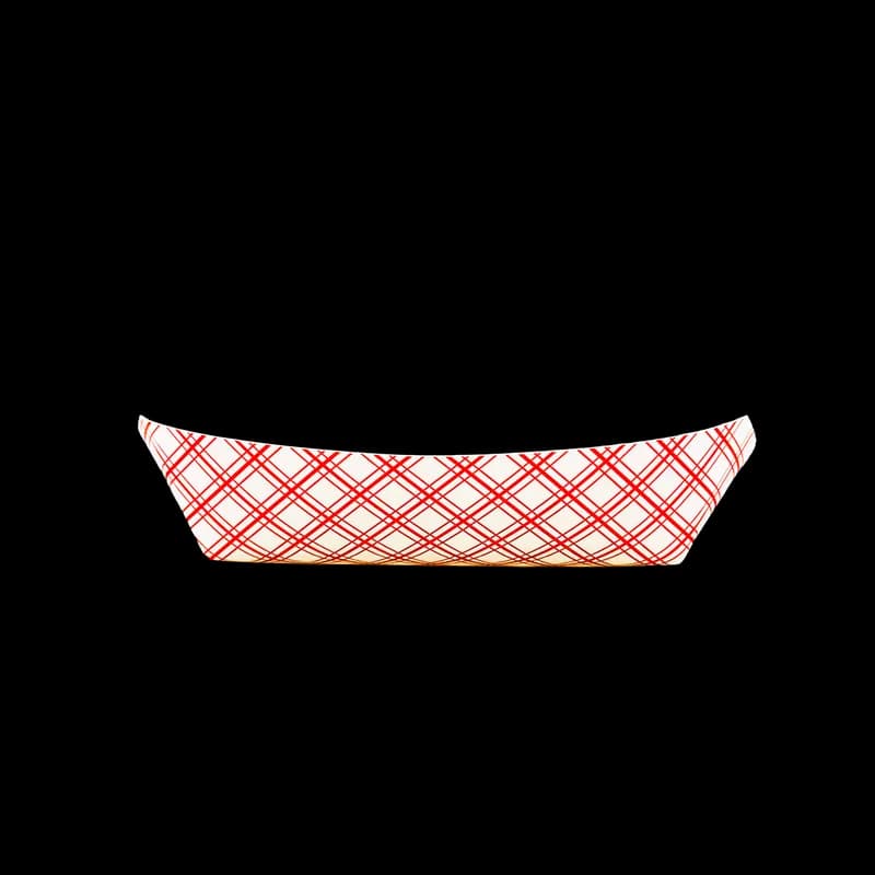 Food Tray 5 LB Paper Red Plaid 500/Case