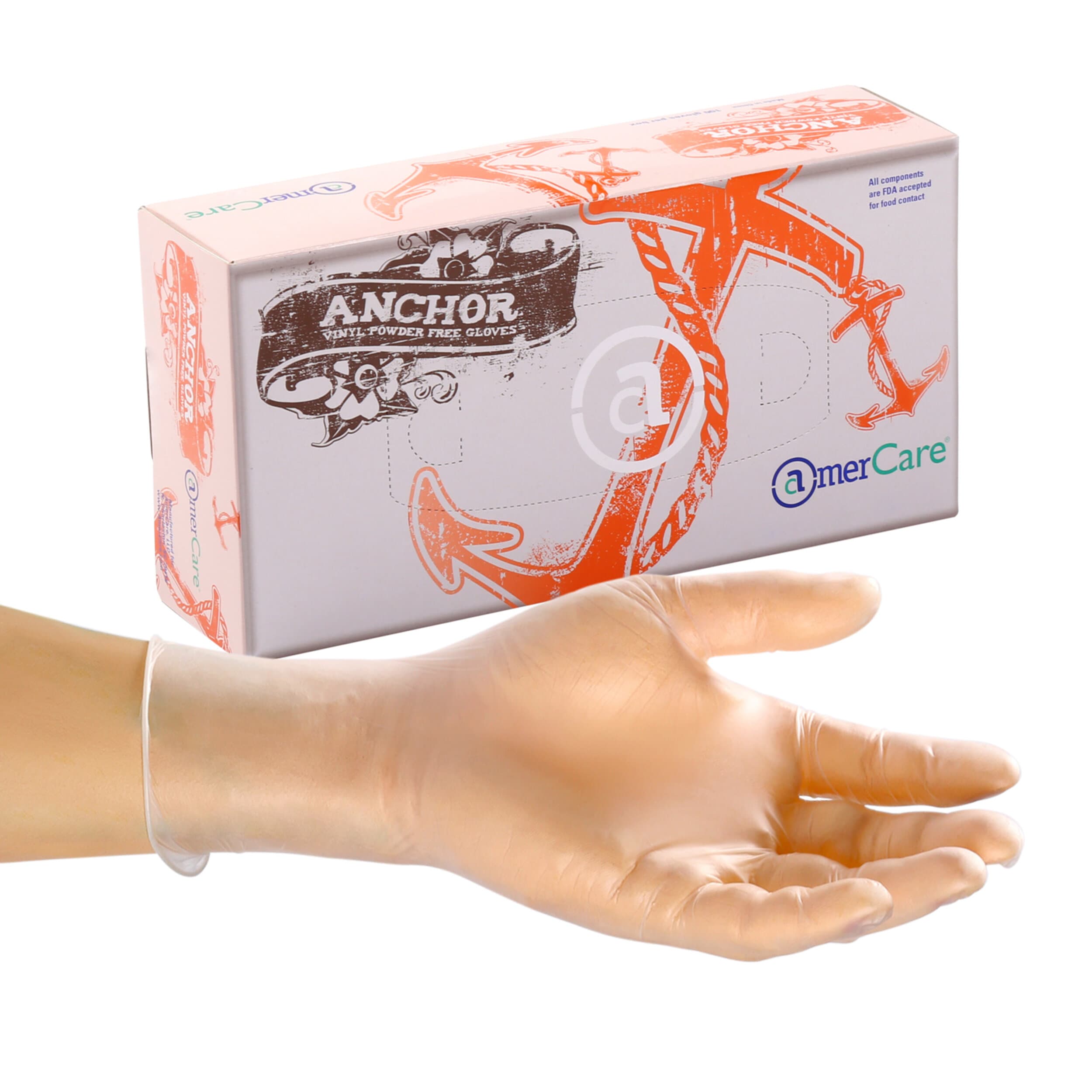 Anchor General Purpose Gloves XXL Vinyl Disposable Powder-Free 100/Box