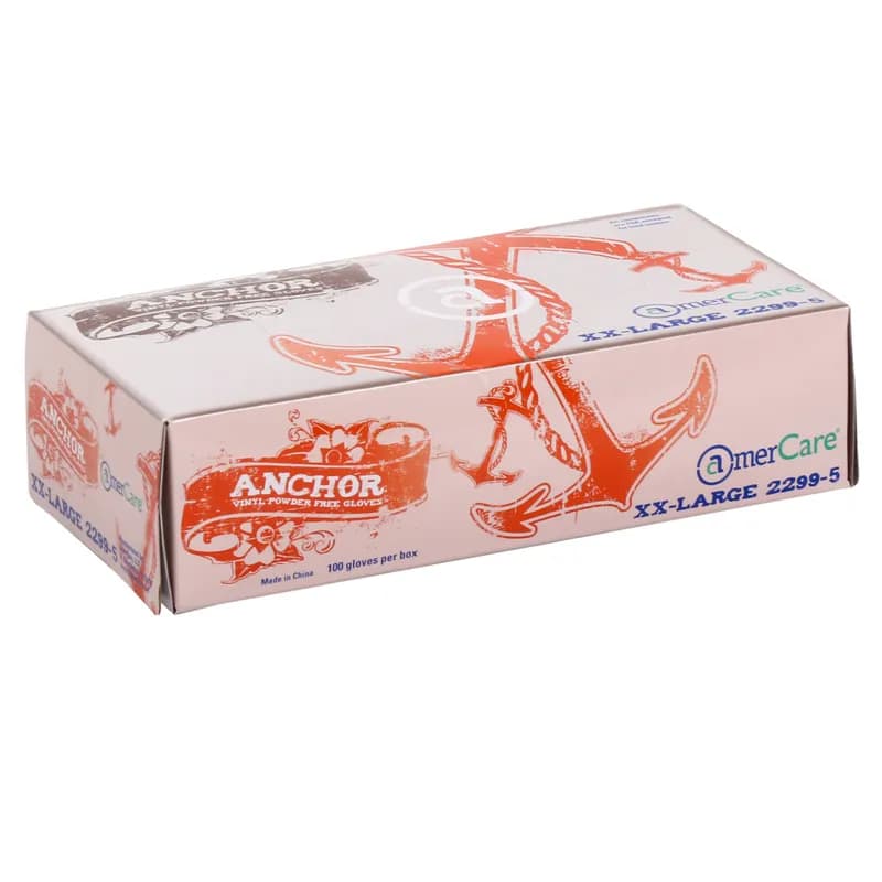 Anchor General Purpose Gloves XXL Vinyl Disposable Powder-Free 100/Box