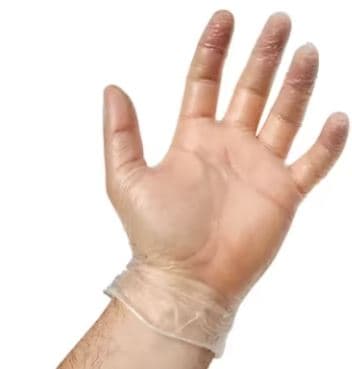 Victoria Bay Food Service Gloves Medium (MED) Clear Vinyl Powder-Free 100 Count/Pack 10 Packs/Case 1000 Count/Case