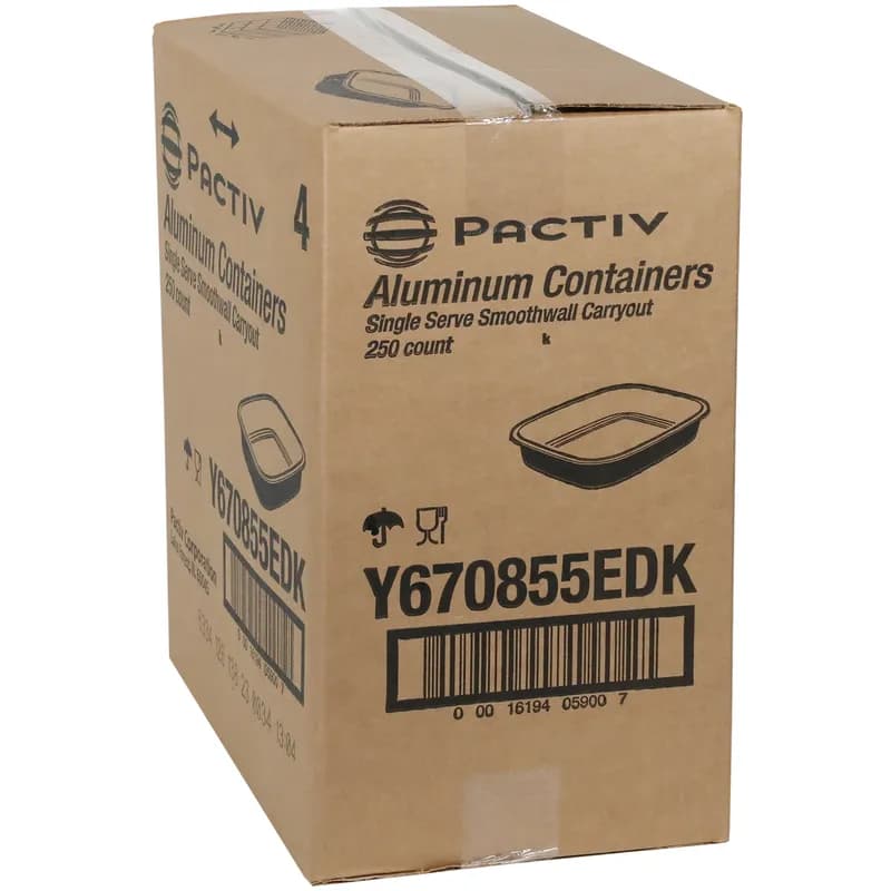 Take-Out Container Base 7.5X5.5X1 IN Aluminum Black Gold Oval 250/Case