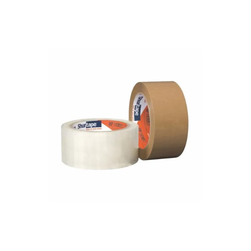 HP 100® Hot Melt Tape 72MM X100M Clear BOPP Synthetic Rubber Adhesive 1.6MIL Hand Grade 24 Rolls/Case 60 Cases/Pallet