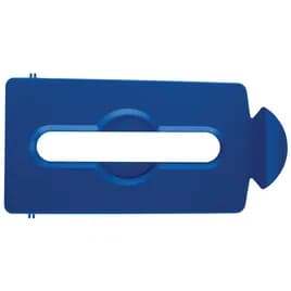 Slim Jim® Paper Recycling Bin Lid Blue Resin Slotted 1/Each